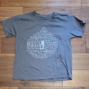 Kids Gray Graphic Essential Oil Themed T-Shirt